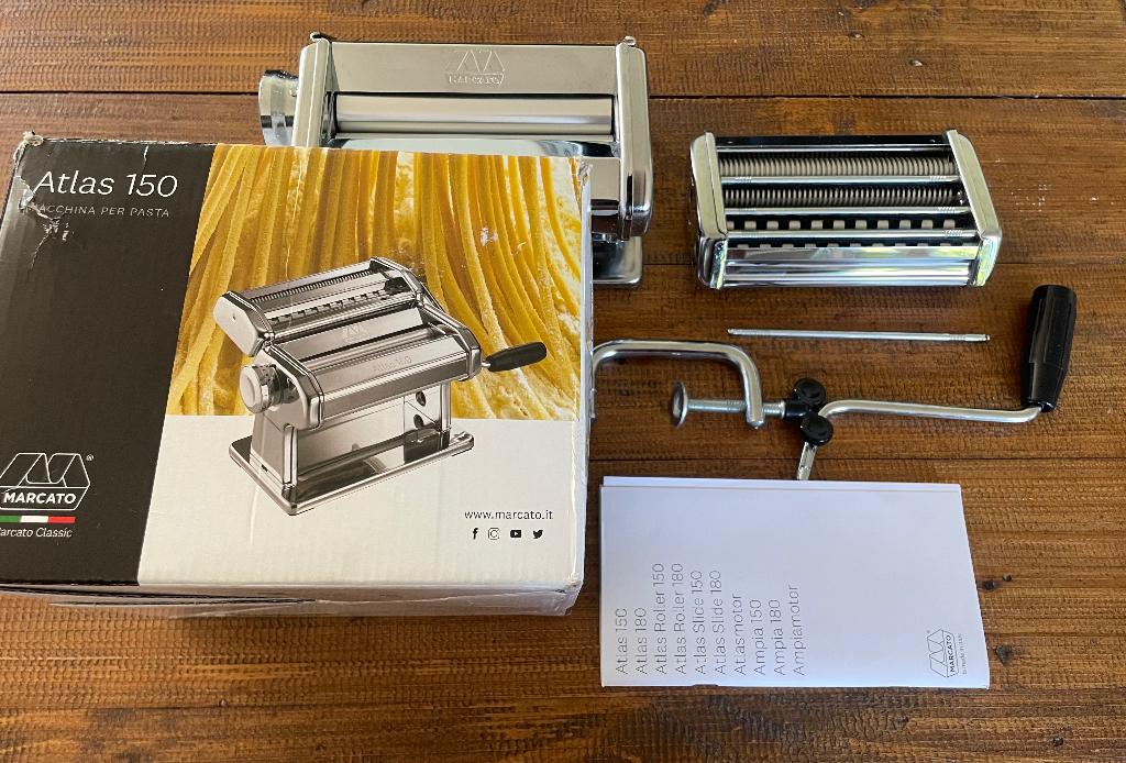 Marcato Atlas 150 pastamachine AT-150-CLS, Gebruikt, Zilver, Ophalen of Verzenden, Pastamachine