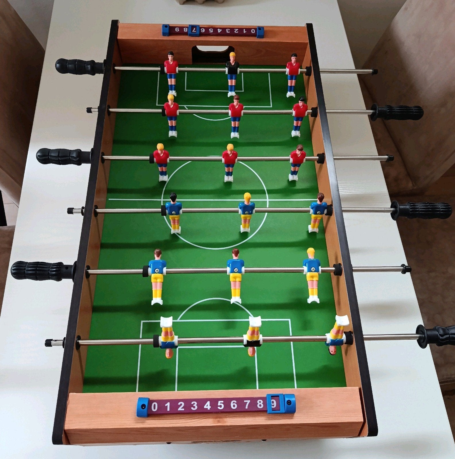 Kleine tafelvoetbal, Ophalen, Gebruikt