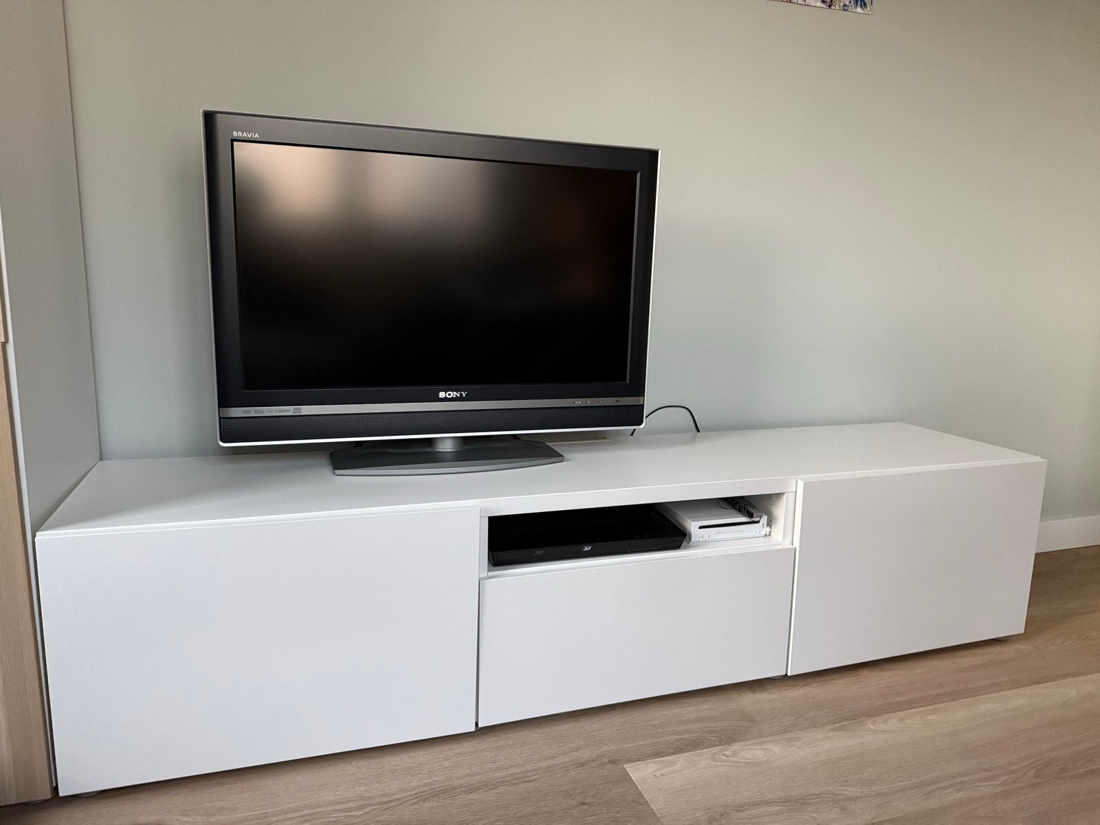 IKEA BESTÅ TV-kast - Wit, modern en functioneel, Ophalen, Overige materialen, Gebruikt, 150 tot 200 cm