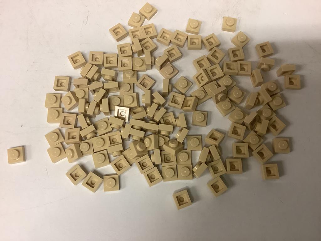 Lego plaat 1x1 beige, Ophalen of Verzenden, Gebruikt, Losse stenen, Lego