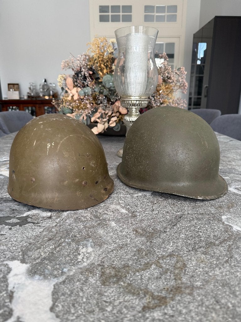 Amerikaanse M1-helm uit de Tweede Wereldoorlog, Verzamelen, Ophalen of Verzenden, Landmacht, Amerika, Helm of Baret