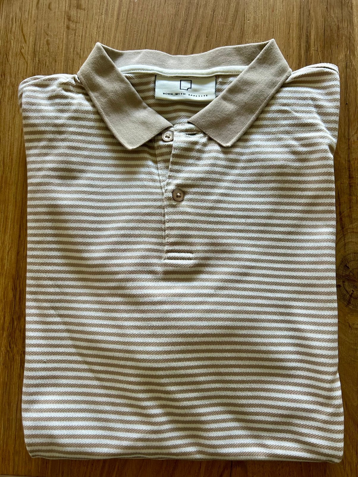Prachtige polo van het merk Born with Appetite., Ophalen of Verzenden, Nieuw, Maat 56/58 (XL), Beige
