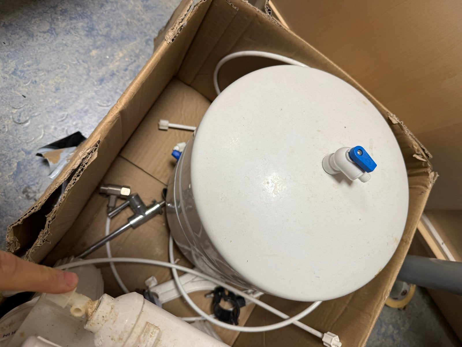 Waterfilter systeem met kraan en tank, Ophalen of Verzenden, Gebruikt