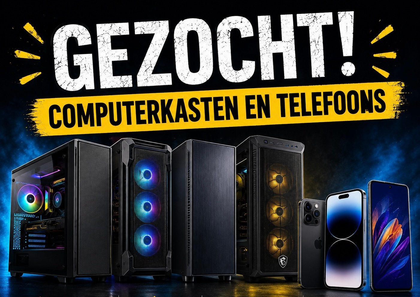 Gezocht: Computerkasten en Telefoons, Ophalen of Verzenden, Gebruikt