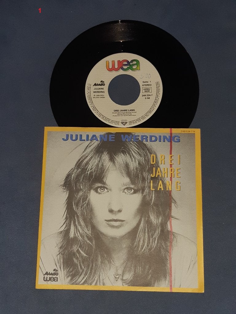 Juliane Werding – Drei Jahre Lang VG+/VG+, Gebruikt, Wereldmuziek, 7 inch, Ophalen of Verzenden