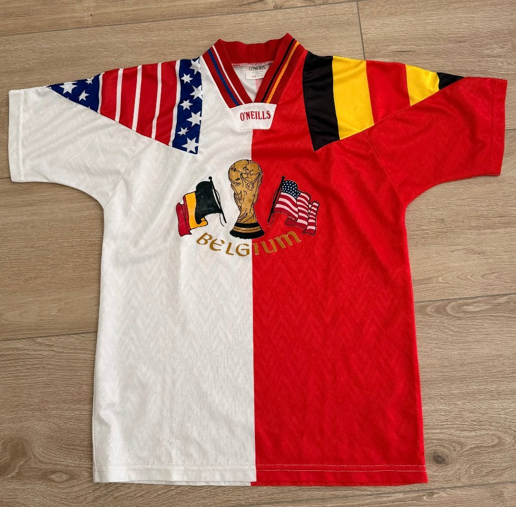 Vintage voetbalshirt België x USA O'Neills, Maat XS of kleiner, Ophalen of Verzenden, Zo goed als nieuw, Shirt