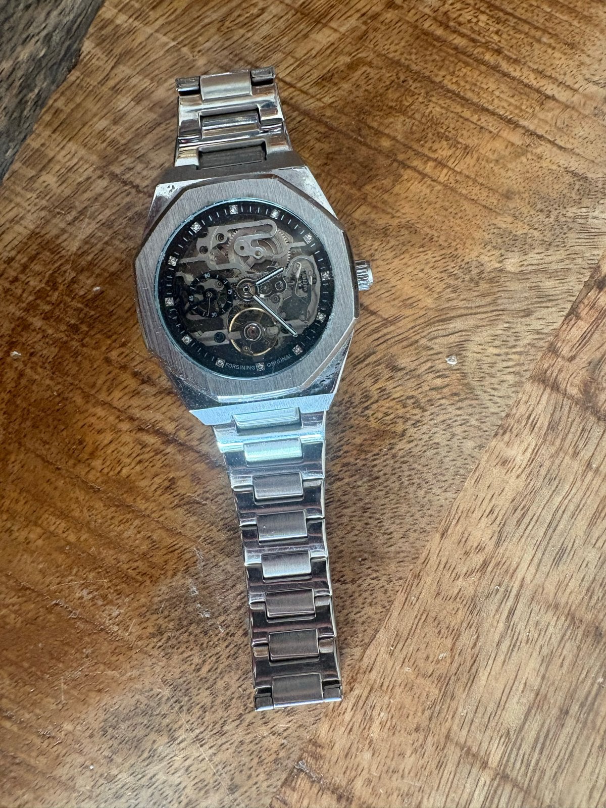 Stijlvol automatisch skelet horloge - Roestvrij staal, Ophalen, Staal, Polshorloge, Overige merken