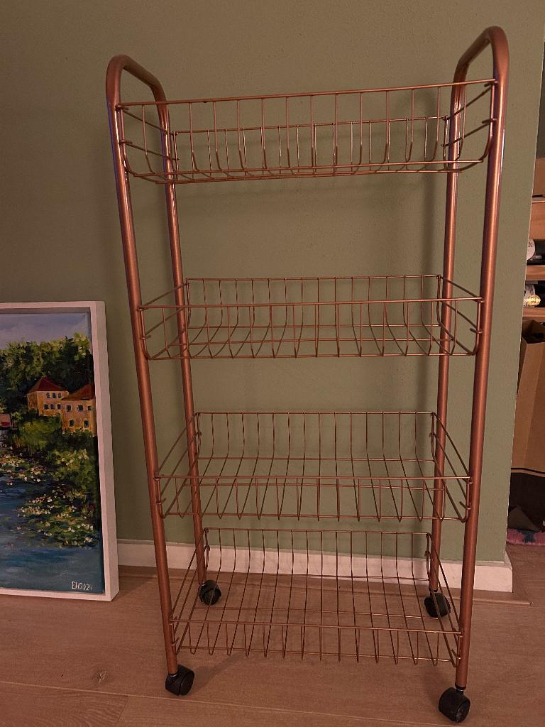 Metaltex trolley koperkleur, Ophalen, Zo goed als nieuw