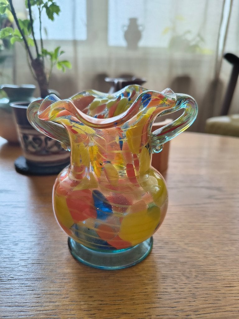 Murano Italy stijl glazen vaas, Ophalen of Verzenden