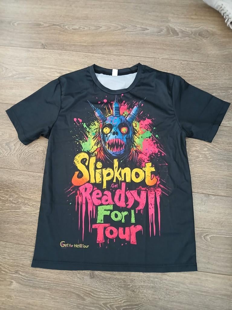 Slipknot Get Ready For Hell Tour print T-shirt Maat M / L, Maat 48/50 (M), Zwart, Nieuw, Ophalen of Verzenden
