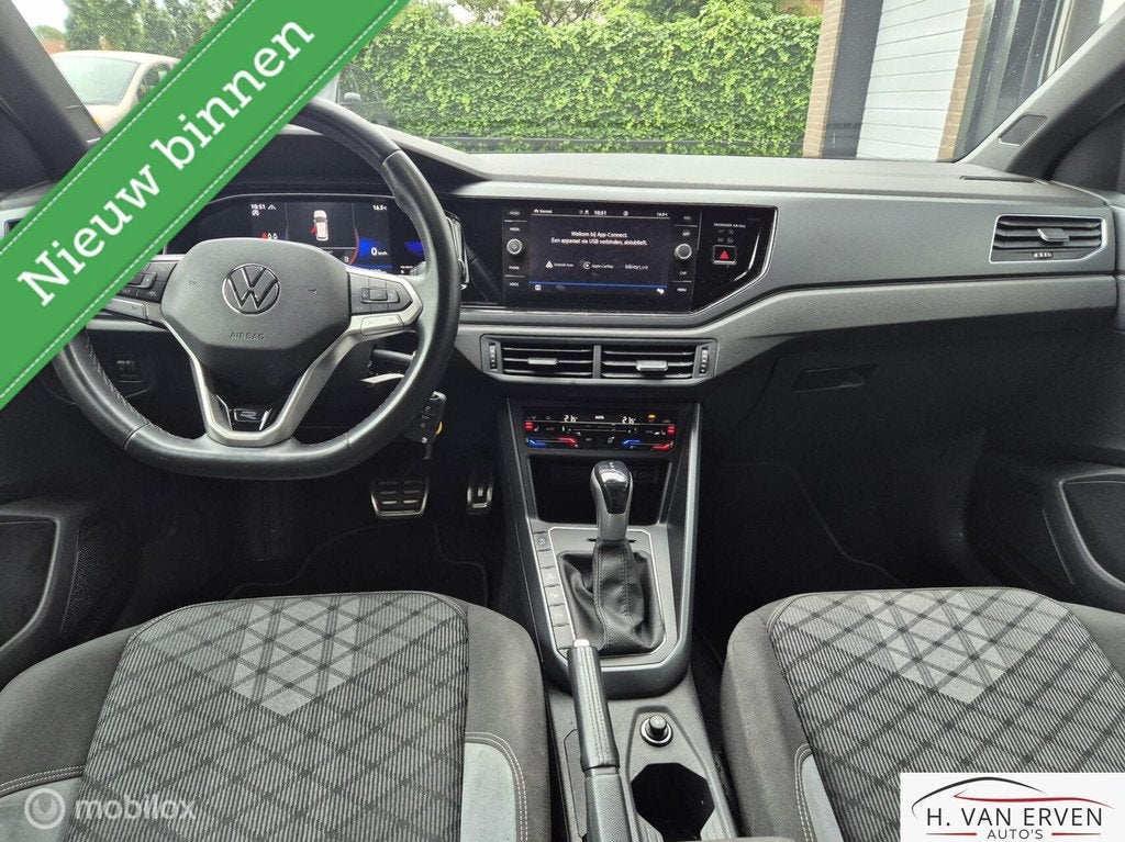 Volkswagen Polo TSI R-Line VIRTUAL COCKPIT DEALERONDERHOUDEN, Euro 6, Blauw, Bedrijf, 600 kg