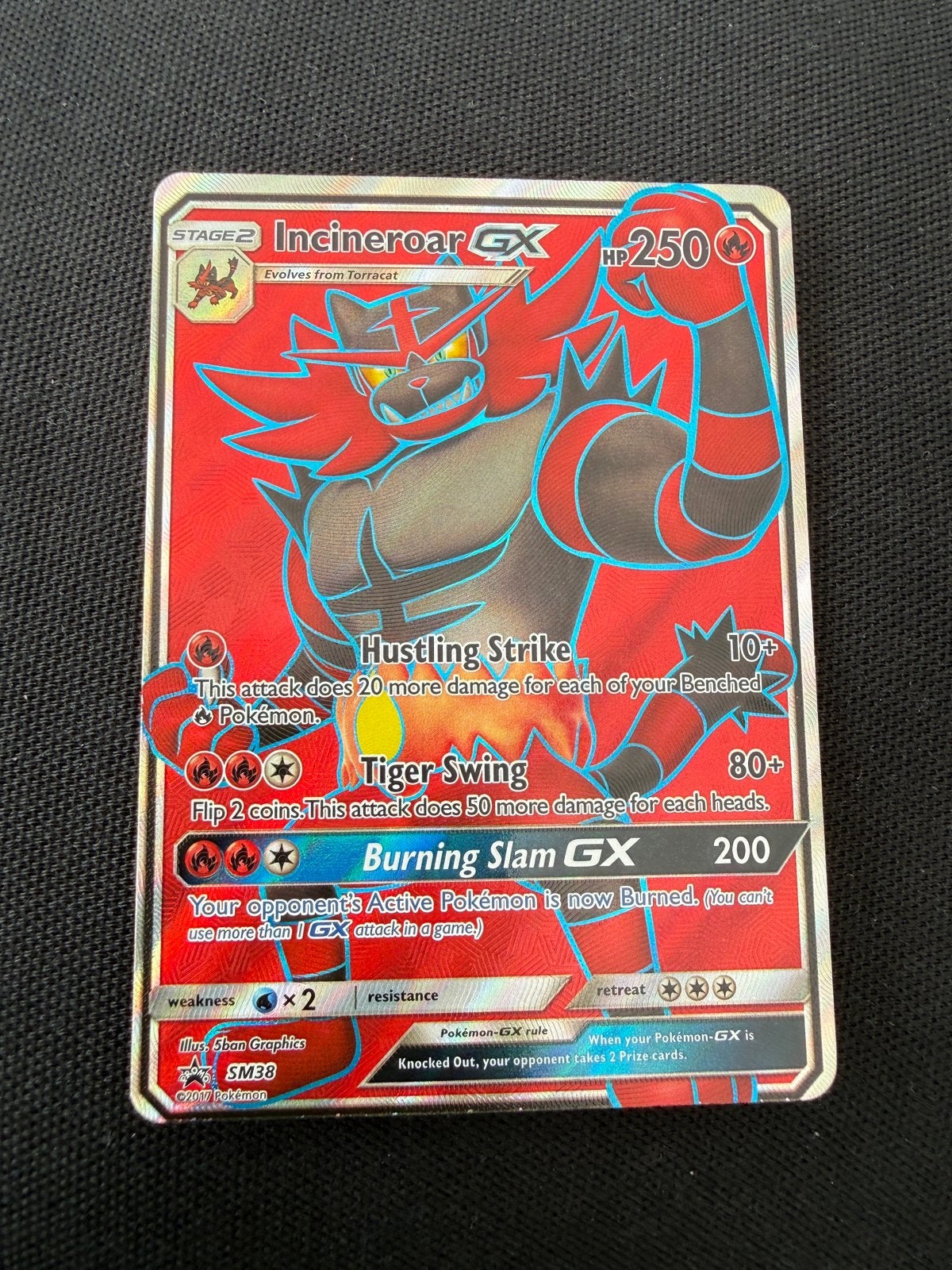 Incineroar gx sm 38 pokemonkaart, Ophalen of Verzenden, Zo goed als nieuw