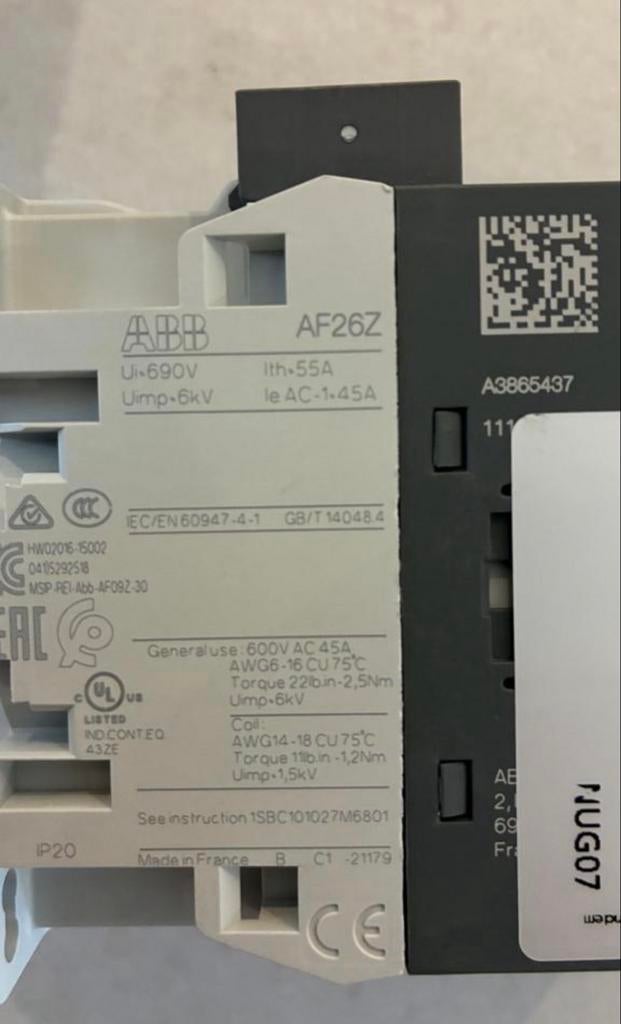 ABB AF 26Z-40-00-20 Contactor - Hoogwaardige Schakelaar, Ophalen of Verzenden