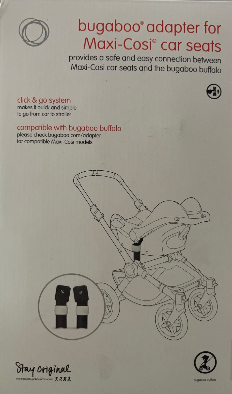 Bugaboo adapter voor Maxi-Cosi autostoeltjes (Buffalo), Ophalen, Zo goed als nieuw, Overige merken