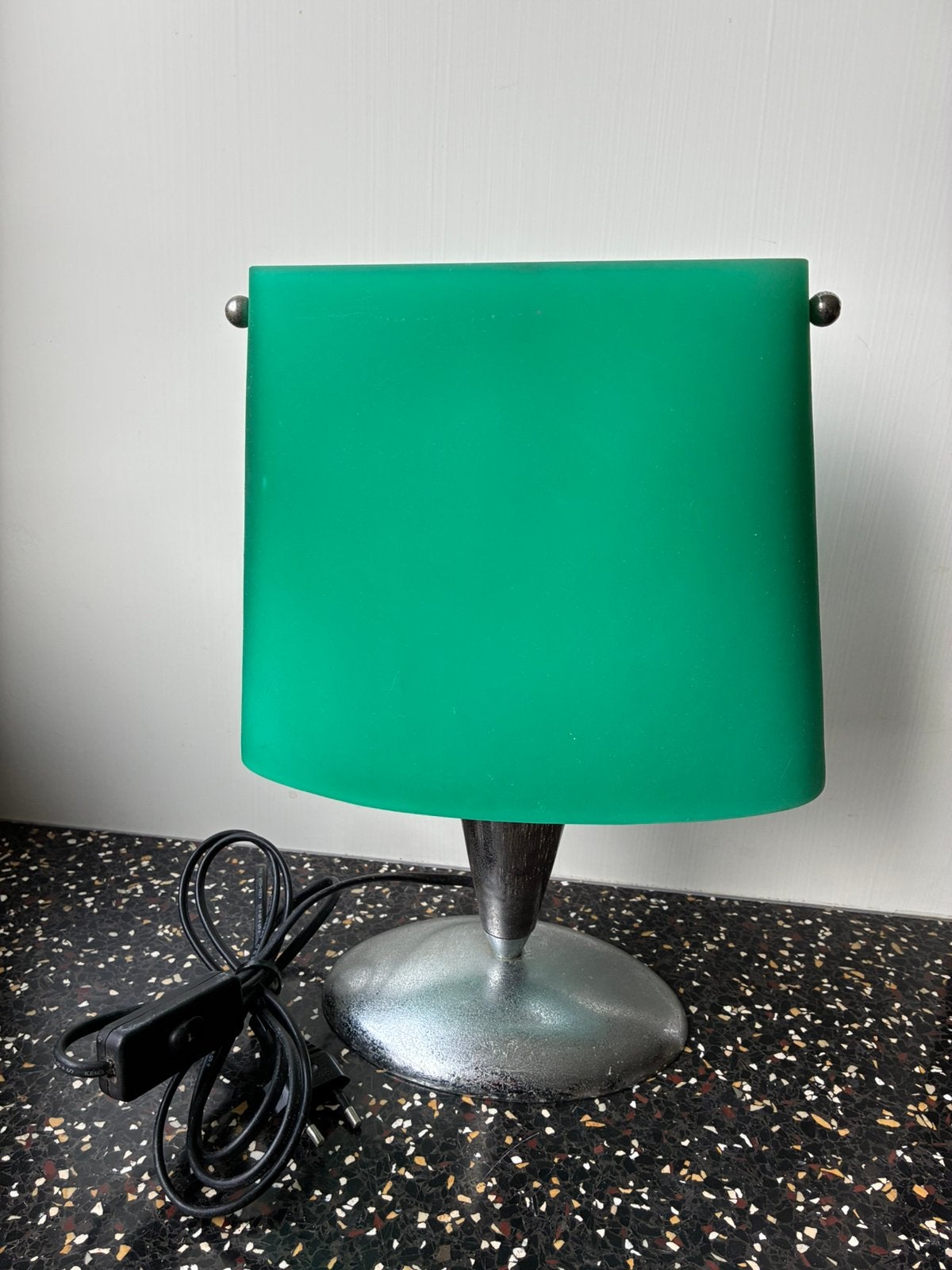 Schemerlamp metaal/glas, Ophalen, Zo goed als nieuw, Glas, Schemerlamp