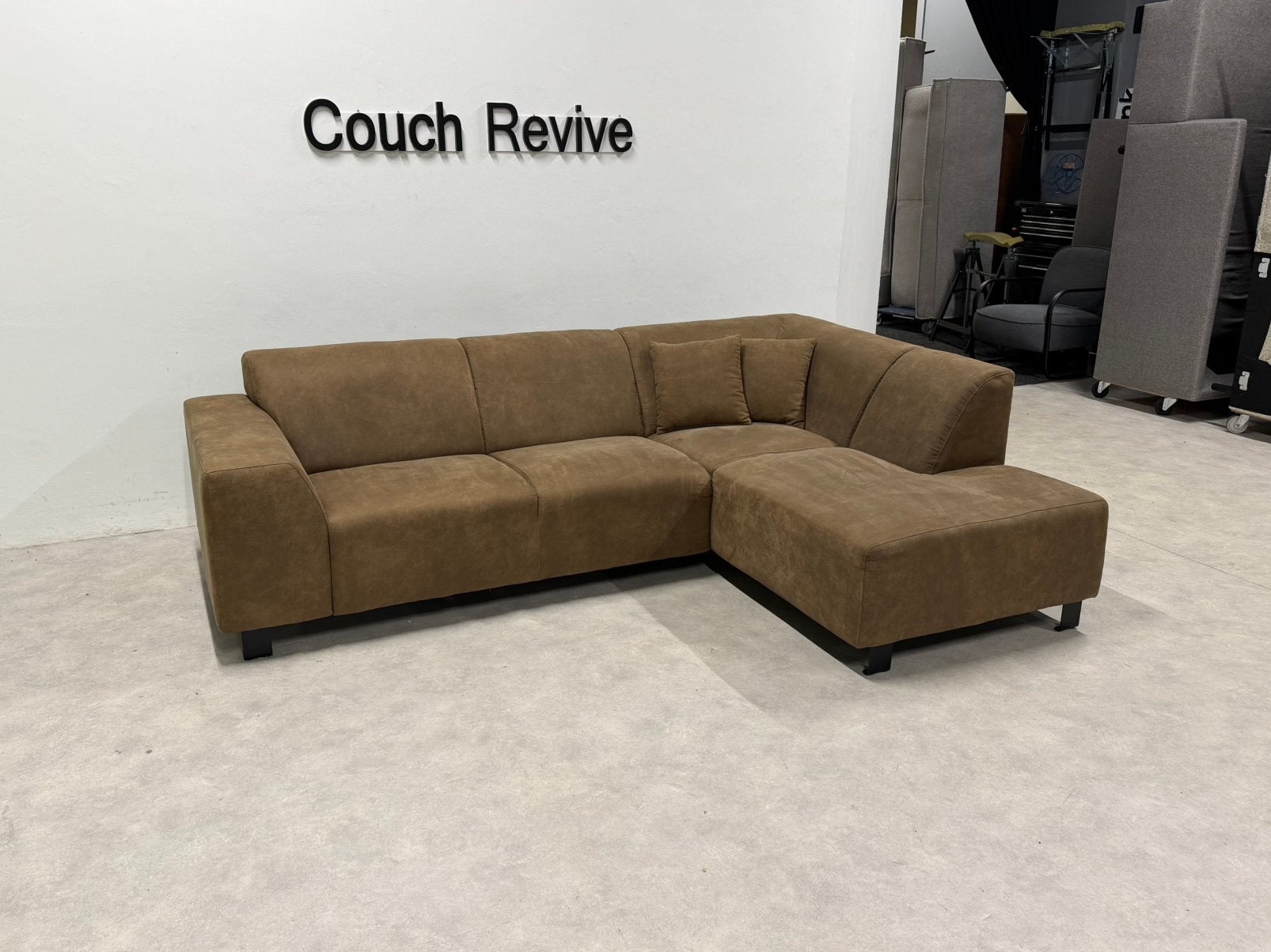Foto 2 van Beige Hoekbank 255-180 | Refurbished Gratis levering