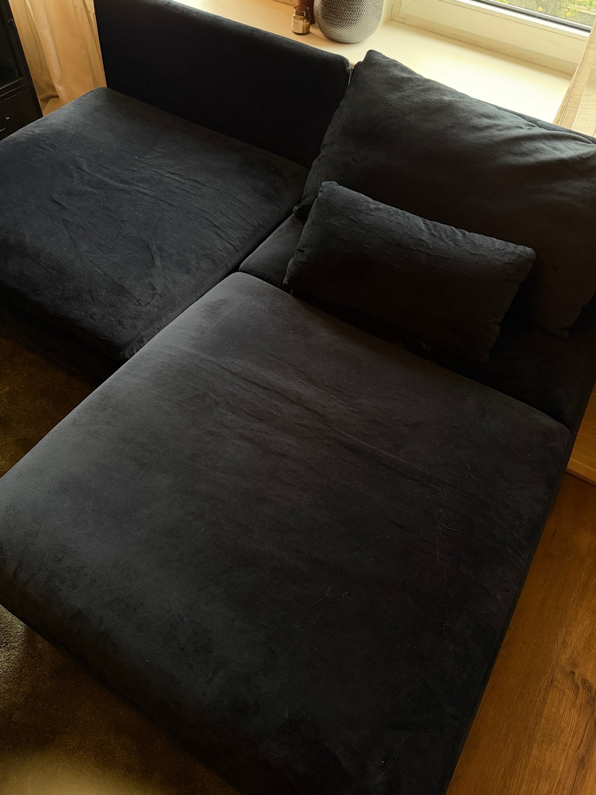 Zwarte velvet Söderhamn hoezen - perfect, Gebruikt, Zwart, IKEA, Afneembare hoes