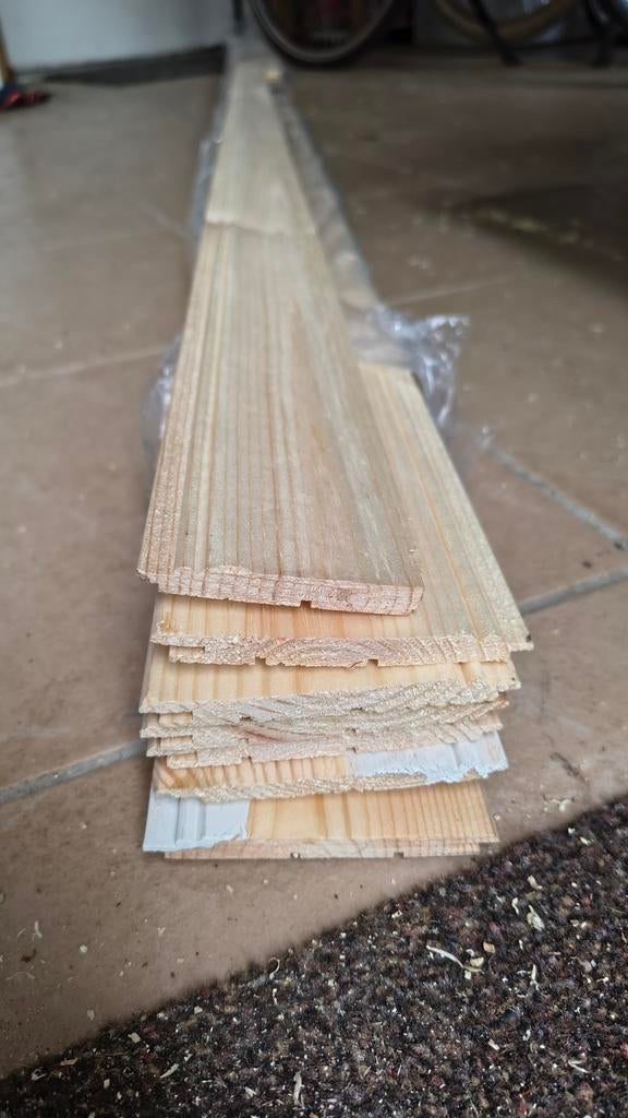 Grenen Kraaldelen Gamma 9x83 mm 270 cm (6 stuks + deel), Ophalen, Gebruikt, Minder dan 25 mm, Grenen