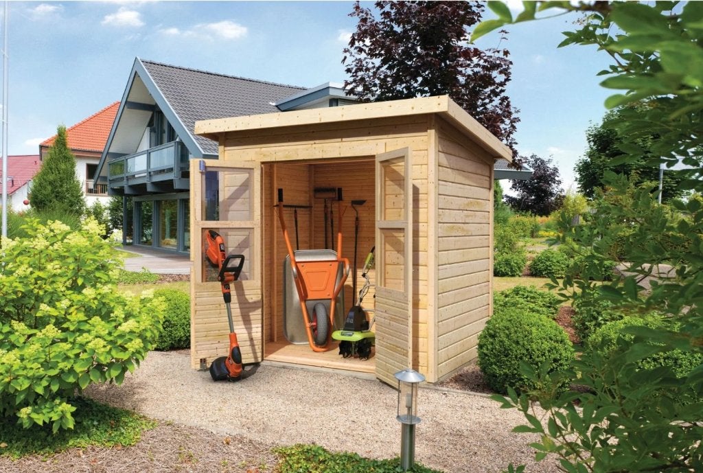 Karibu Merseburg 3 Tuinhuis, Tuin en Terras, Tuinhuis, Nieuw, Minder dan 200 cm, 2 ramen