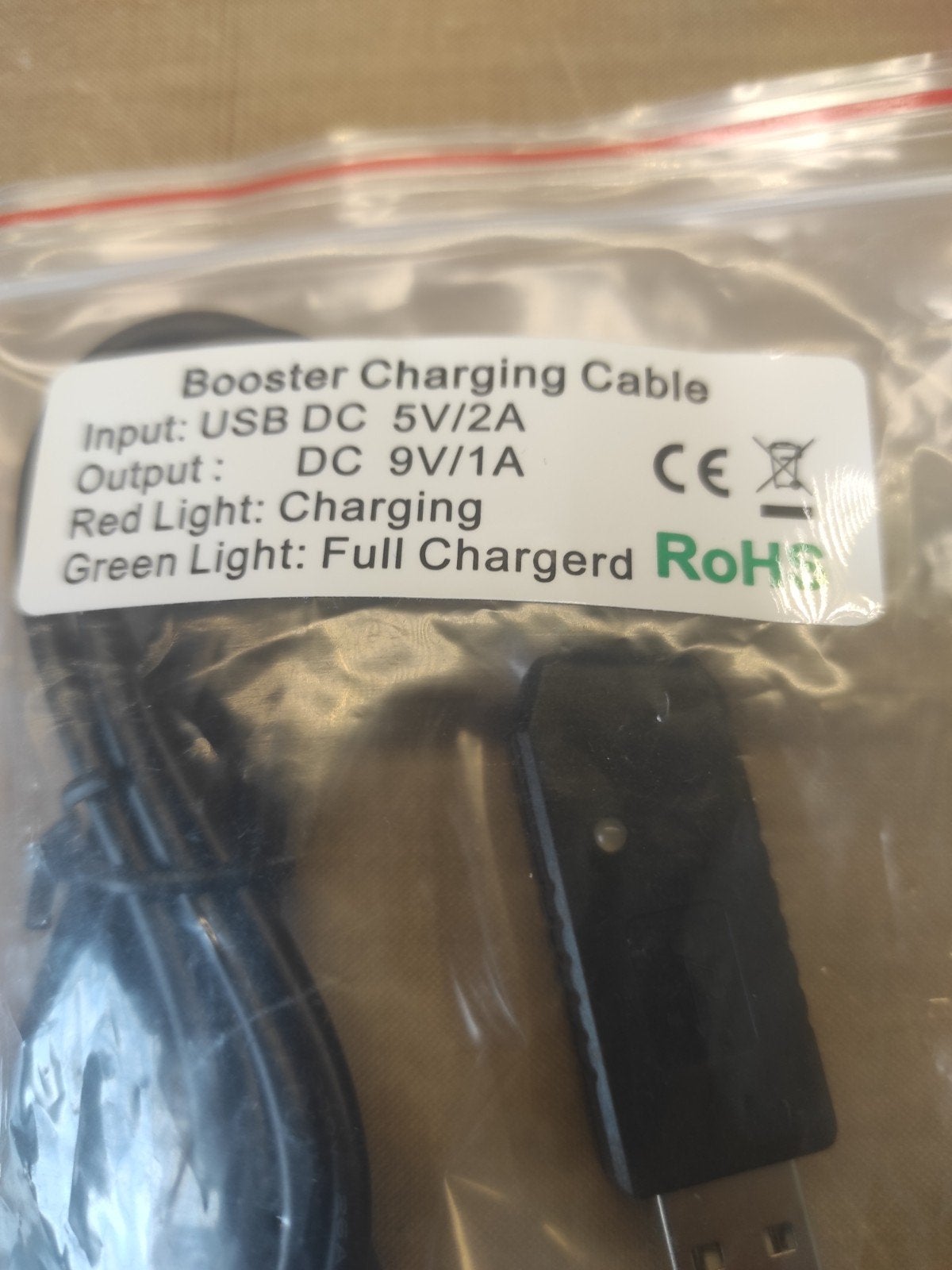 LAADKABEL USB VAN 5 VOLT  NAAR 9 VOLT, Ophalen of Verzenden, Nieuw