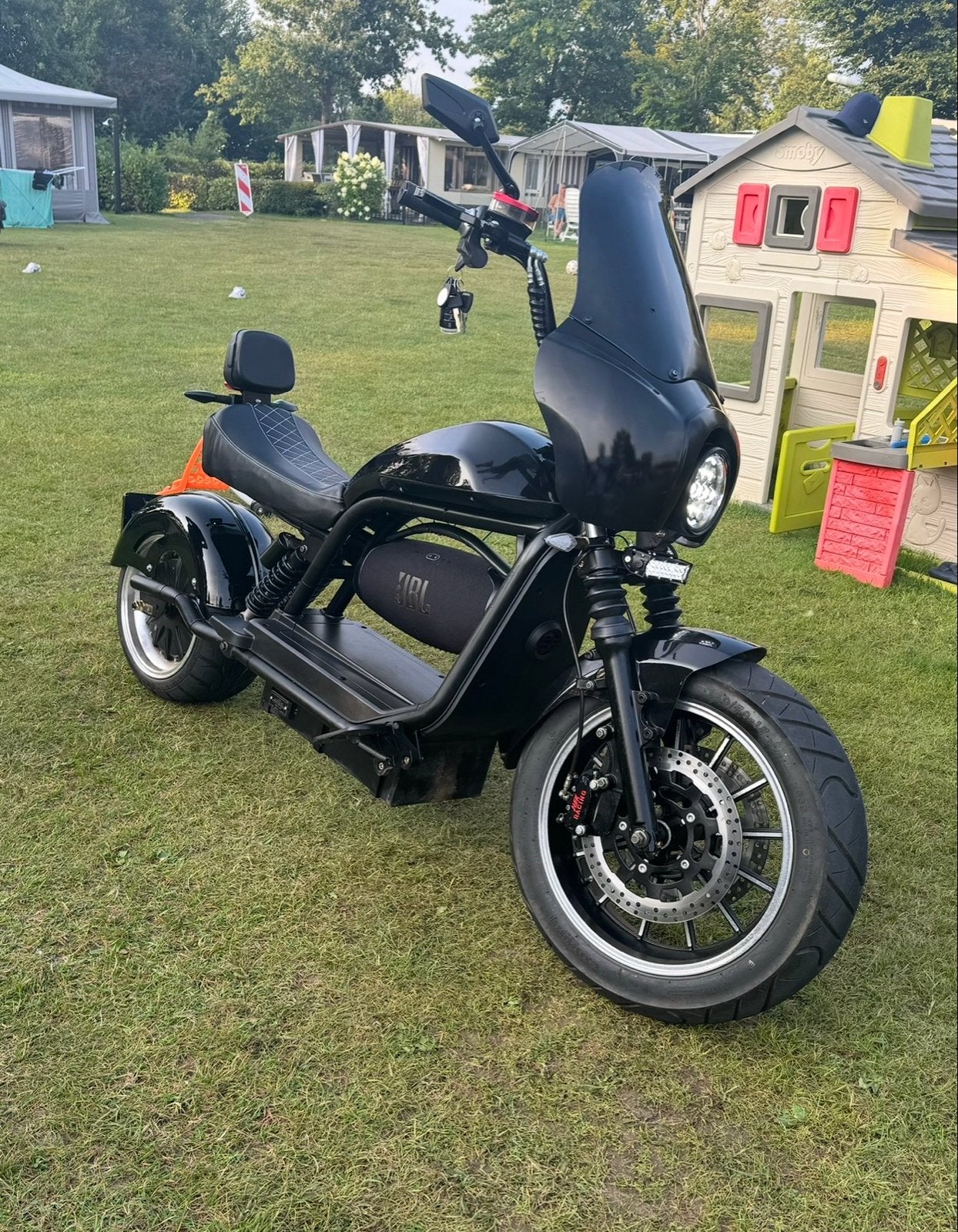 Unieke Luqi HL6.0 elektrische chopper met brommerkenteken, Ophalen, Gebruikt, Maximaal 45 km/u