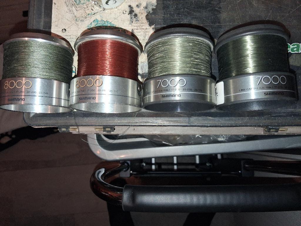 aangeb 4 shimano reserve spoelen en 1 x okuma, Ophalen of Verzenden, Nieuw, Overige typen