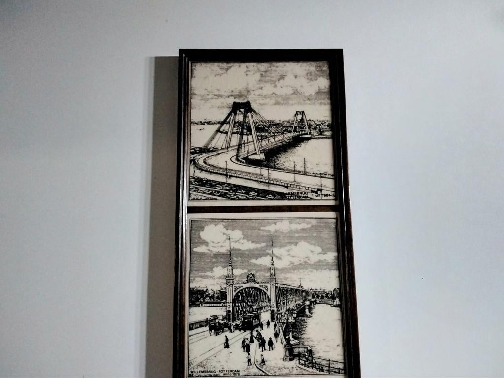 Willemsbrug Rotterdam - Historische Afbeeldingen, Antiek en Kunst, Ophalen