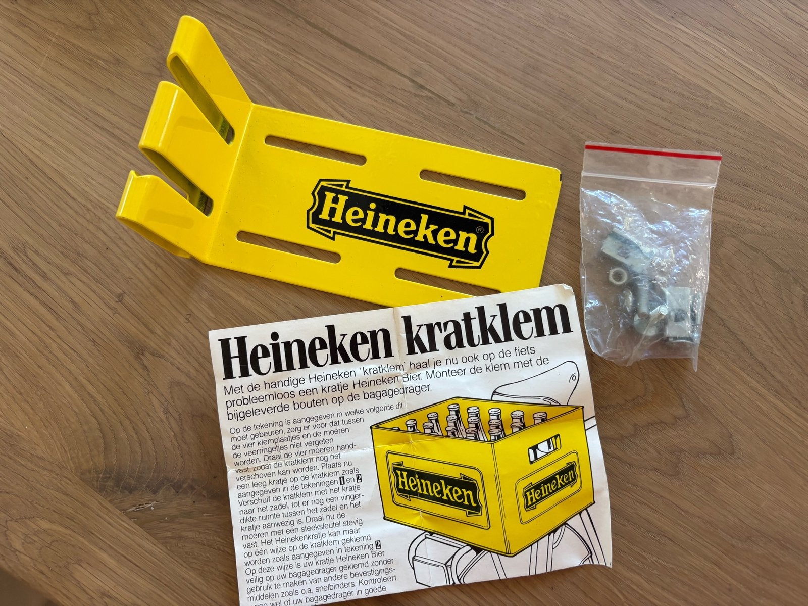 Heineken kratklem, Ophalen of Verzenden, Zo goed als nieuw