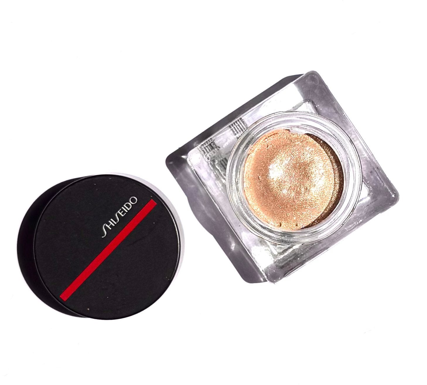 Shiseido aura dew highlighter solar 02, Ophalen of Verzenden, Zo goed als nieuw, Gehele gezicht