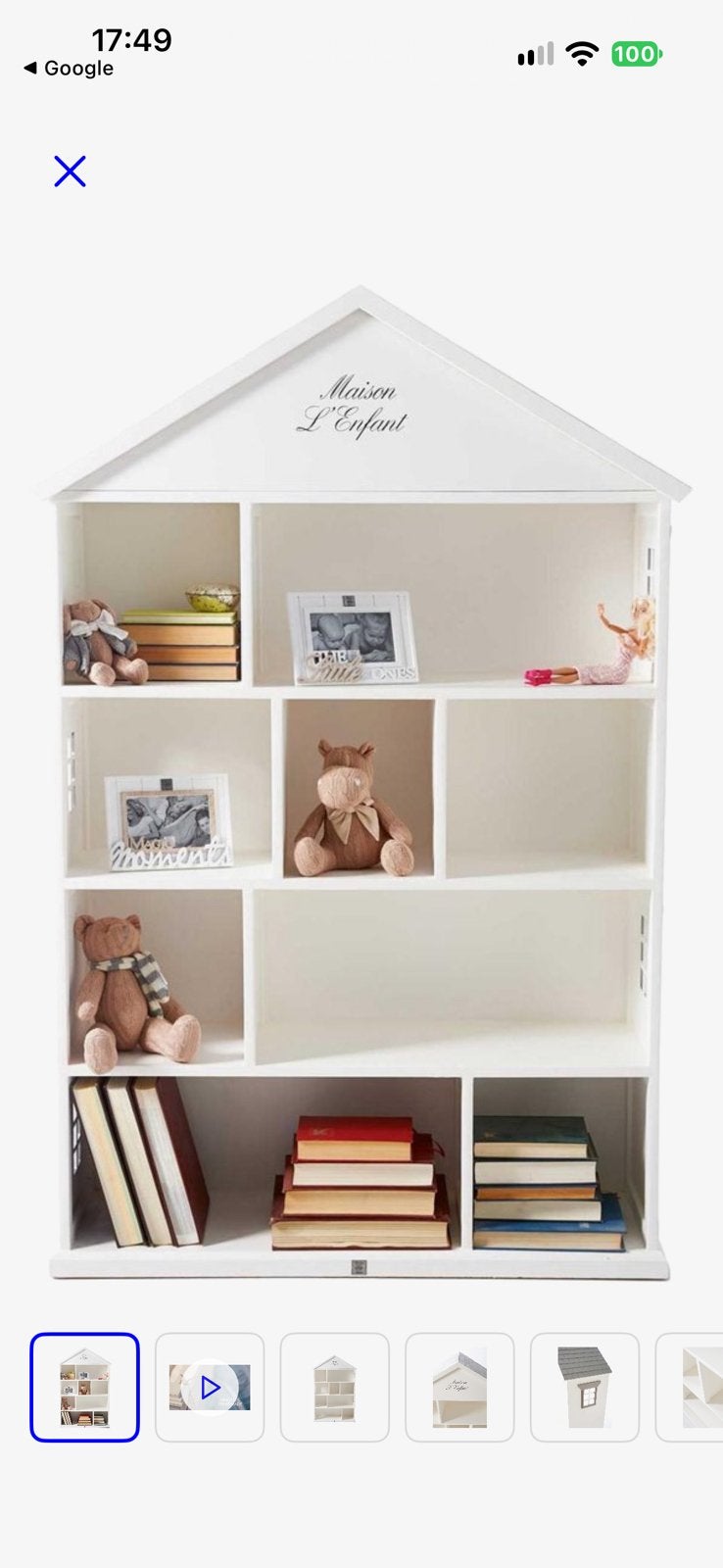 Rivièra Maison My First Book Cabinet, Ophalen, 50 tot 70 cm, 105 cm of meer, 100 cm of meer