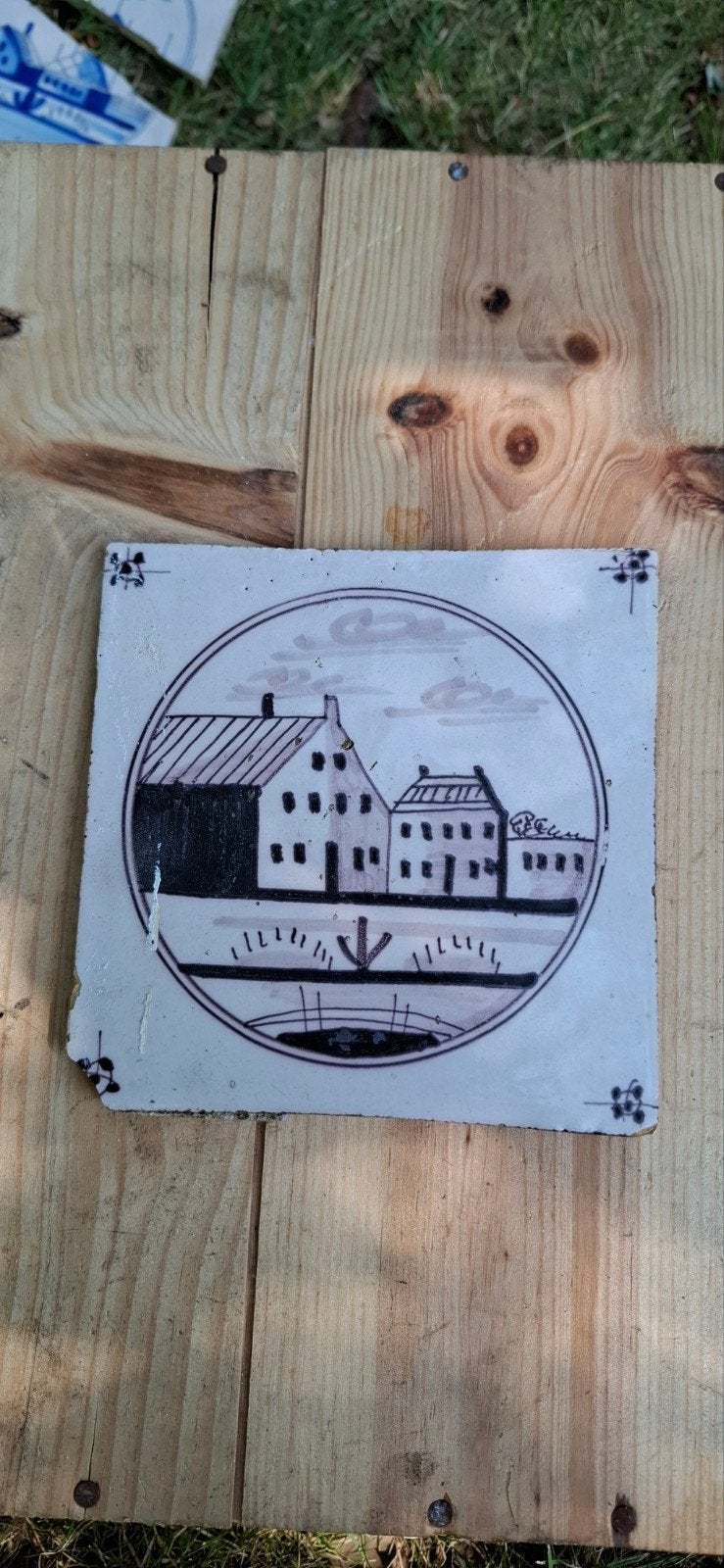 16 antieke tegel Makkum of Harlingen rond 1850, Ophalen of Verzenden
