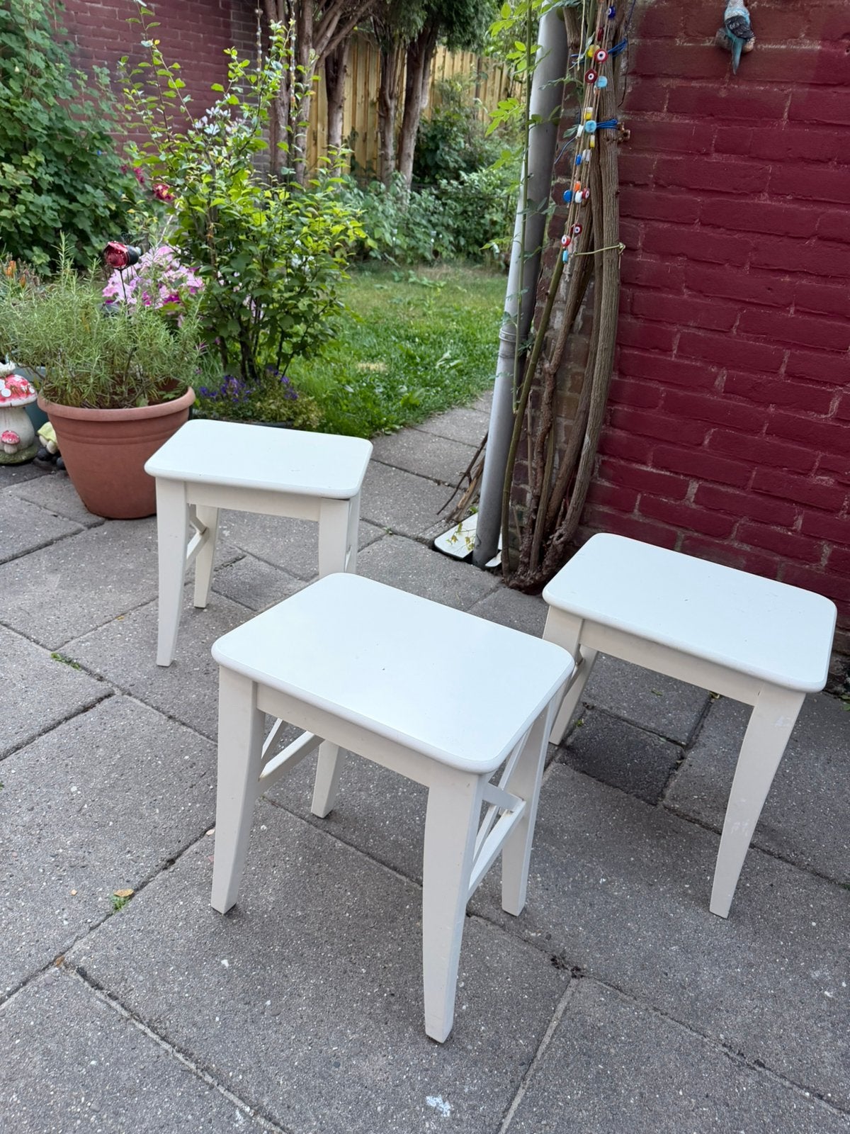 Mooie Ikea krukjes, Ophalen, Zo goed als nieuw, Hout, 3 zitplaatsen