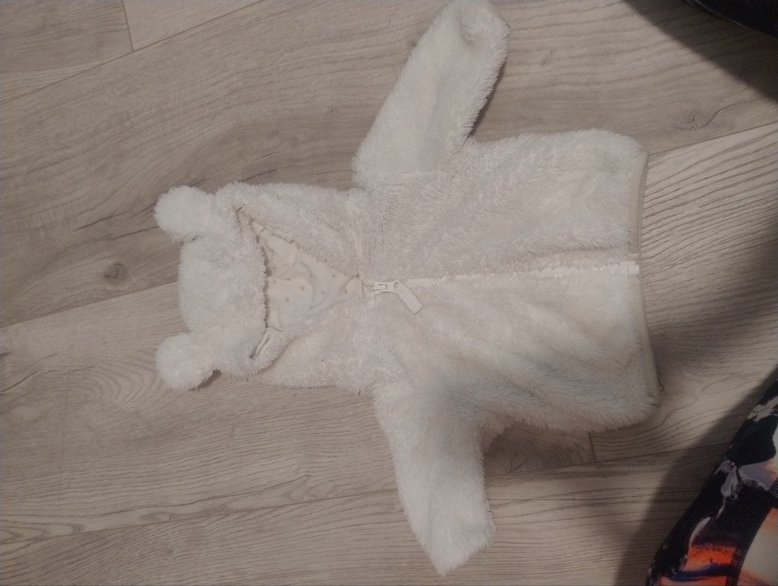 Next Witte Teddy Berenpakje Maat 62(0-3 maanden), Ophalen of Verzenden, Zo goed als nieuw, Next, Jongetje of Meisje