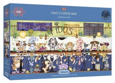 Gibsons: Fido's Coffee Bar 636 stukjes, Ophalen of Verzenden, 500 t/m 1500 stukjes, Nieuw, Legpuzzel