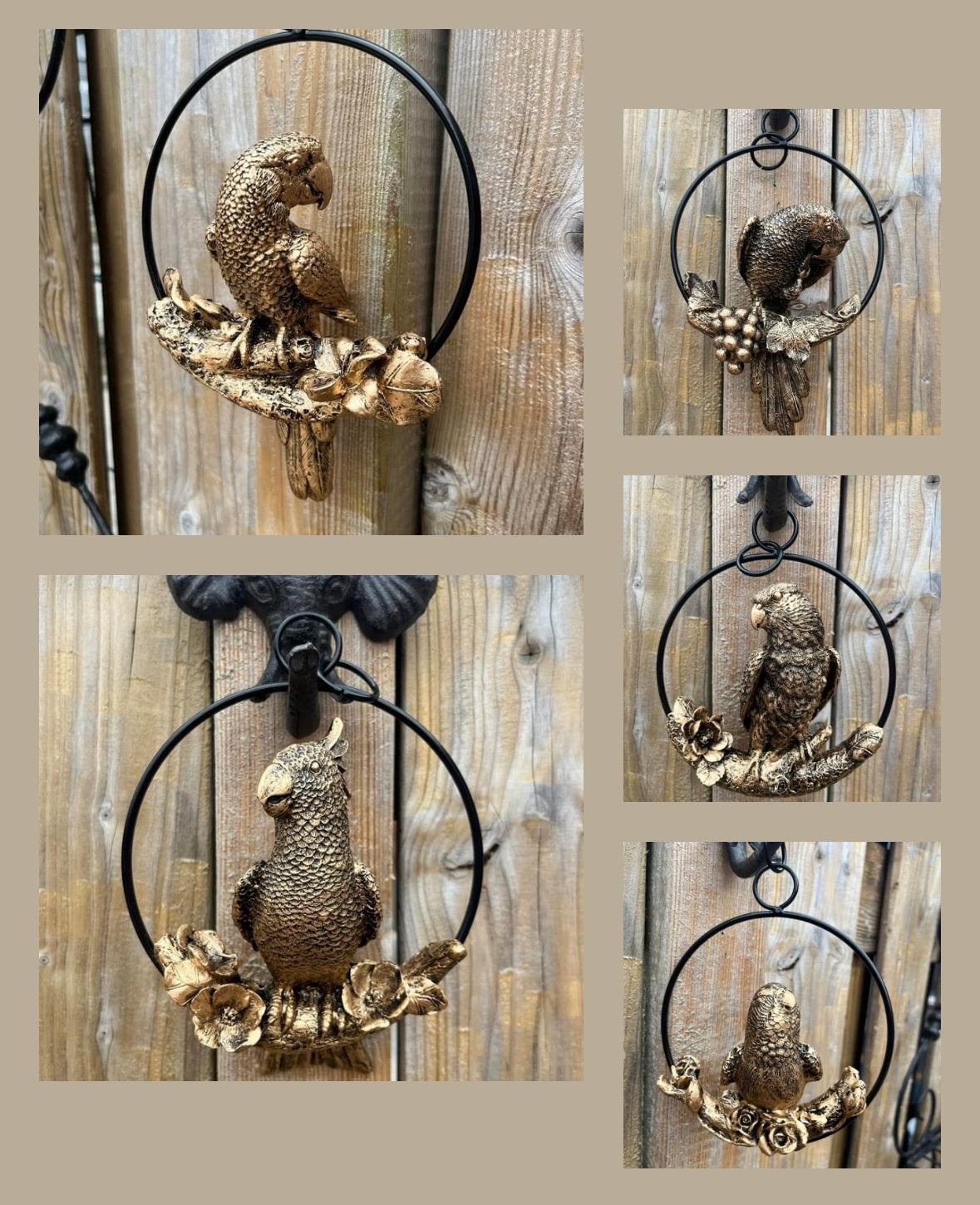papegaai in ring (5 modellen) 15cm €7,50per stuk/Nieuw!, Ophalen of Verzenden, Nieuw