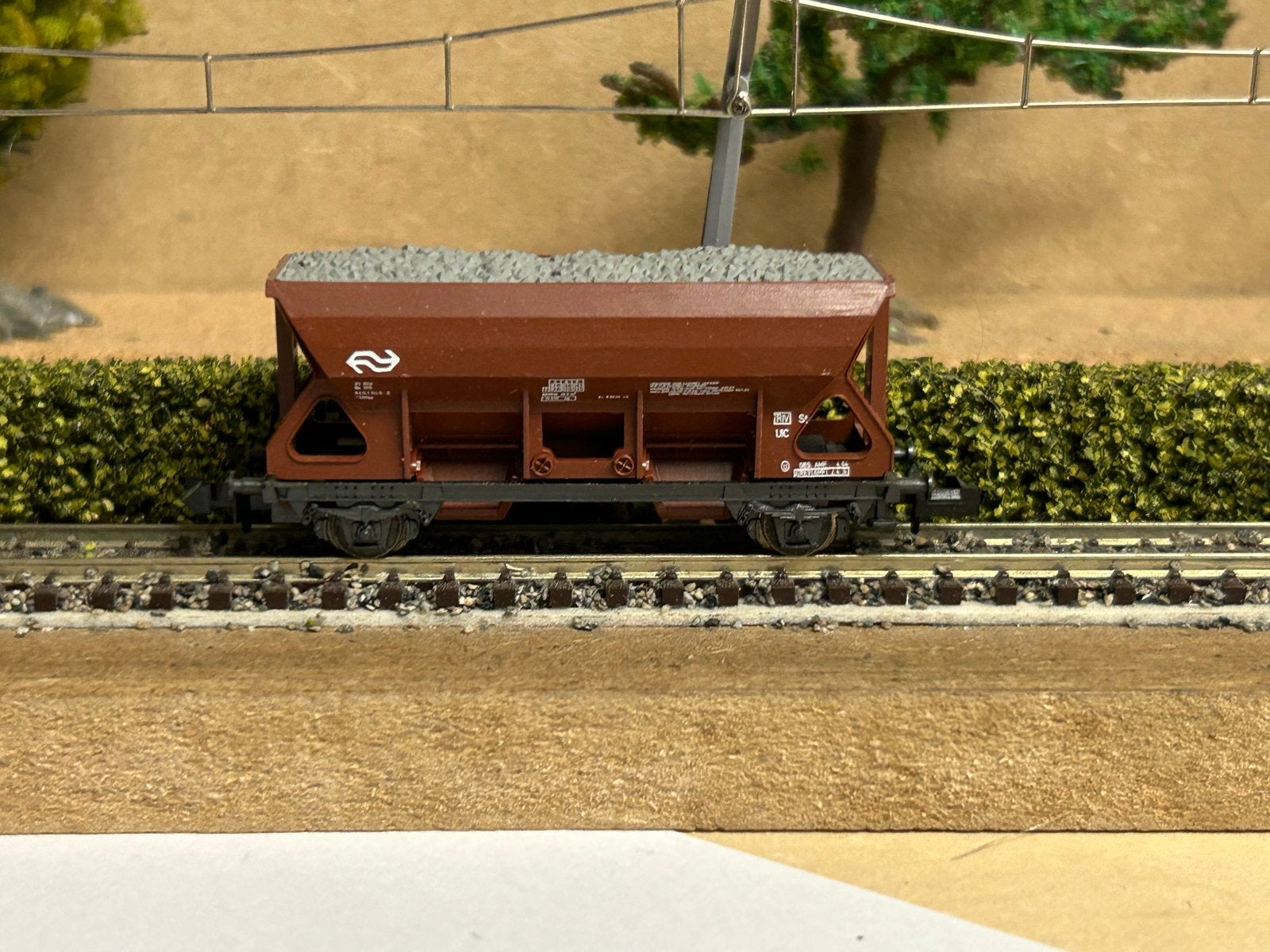 Roco NS Hopper Wagon 25032 met grijze lading (4 stuks), Gelijkstroom of Wisselstroom, Wagon, Ophalen of Verzenden, Roco