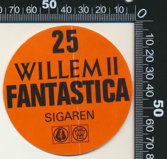 Sticker: Willem II Fantastica Sigaren (2), Ophalen of Verzenden, Zo goed als nieuw, Bedrijf of Vereniging