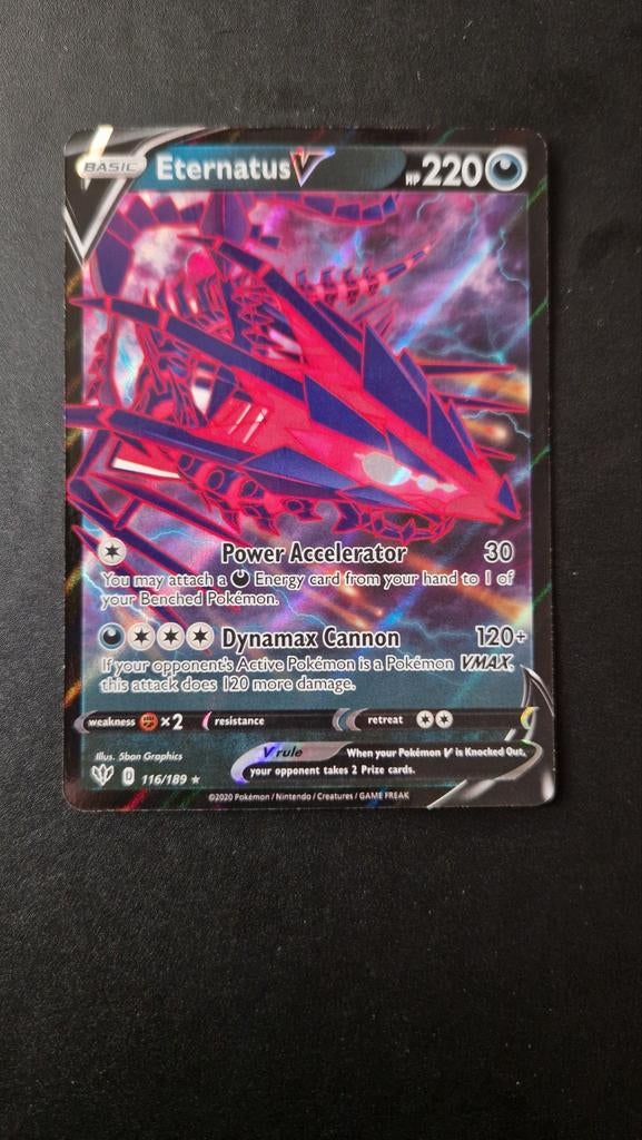 Eternatus V 116/189 Darkness Ablaze Pokemon, Ophalen of Verzenden, Zo goed als nieuw, Losse kaart
