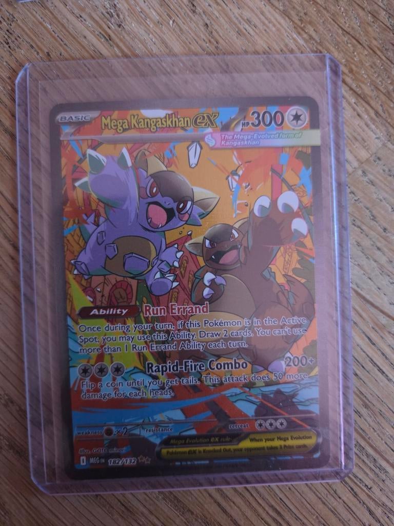 Mega Kangaskhan EX Pokémon kaart (182/132), Hobby en Vrije tijd, Verzamelkaartspellen | Pokémon, Zo goed als nieuw, Losse kaart