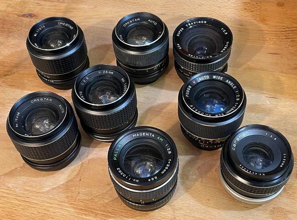 Diverse M42 groothoek lenzen (28 & 35mm) en vele andere., Ophalen of Verzenden