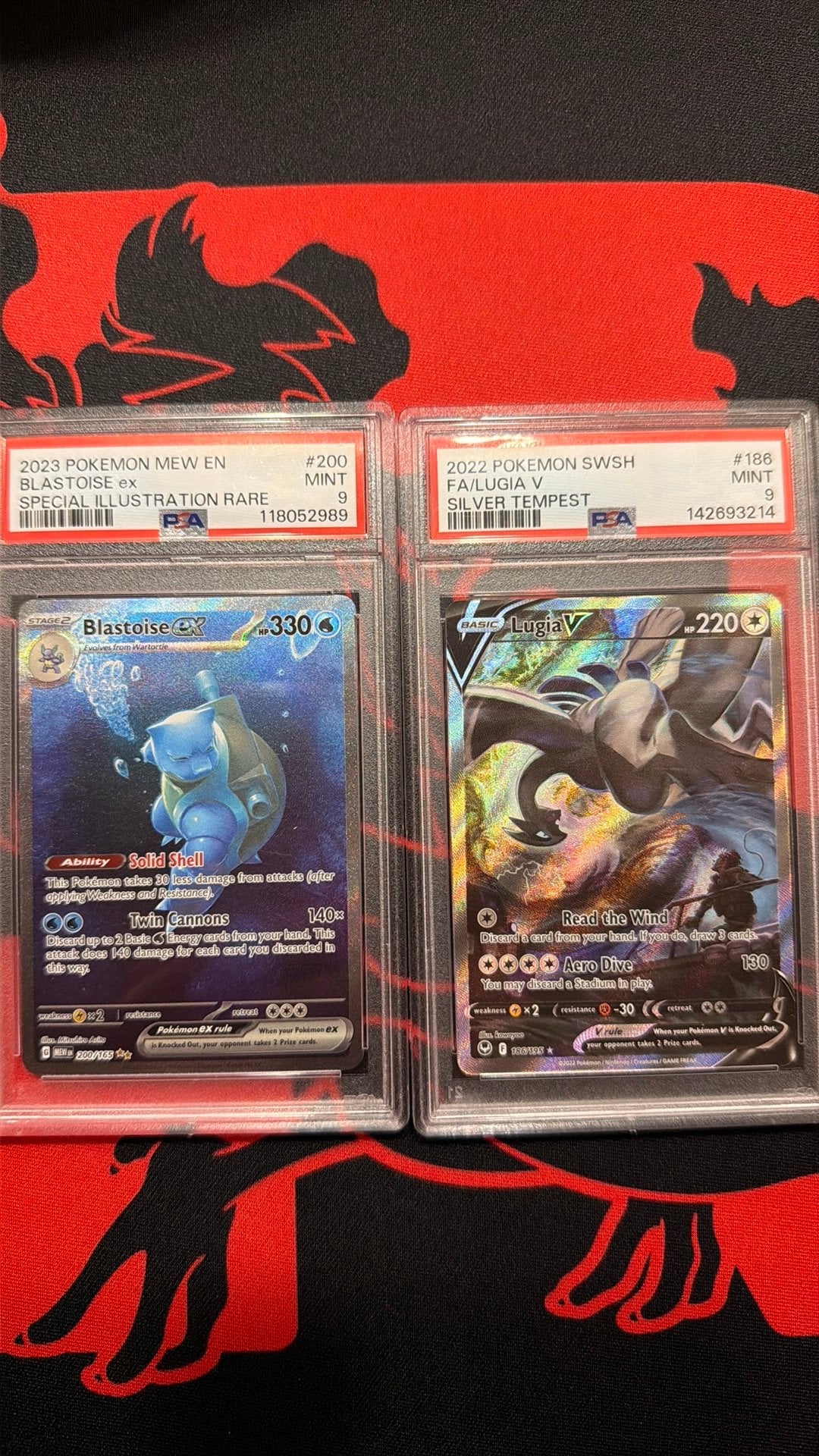 2x PSA 9 Blastoise Lugia, Ophalen
