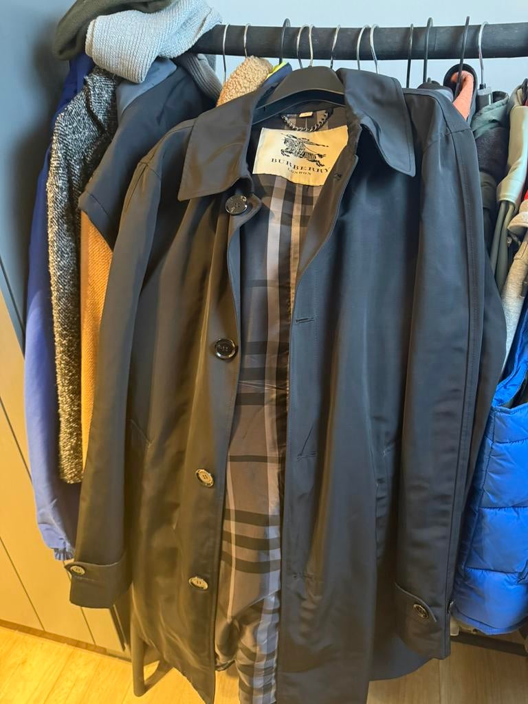 Burberry heren jas, Kleding | Heren, Ophalen of Verzenden, Zo goed als nieuw, Zwart