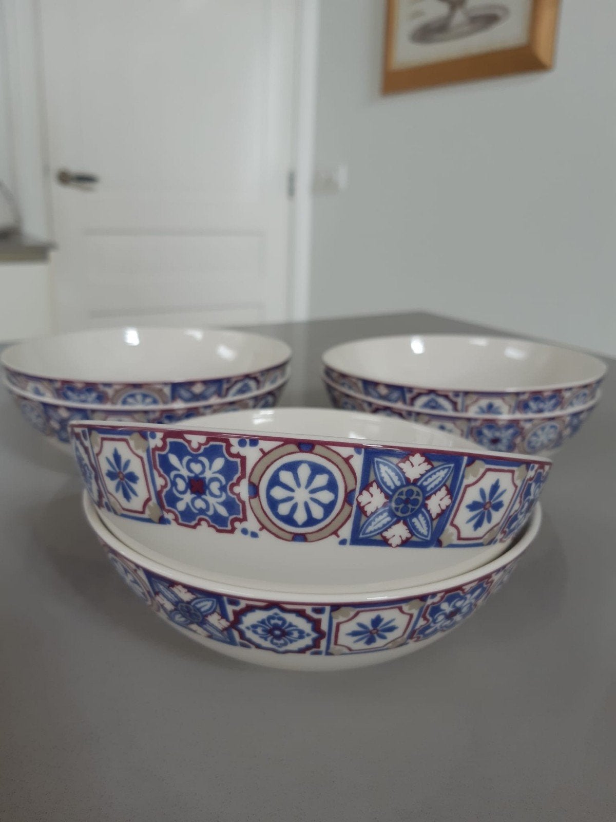 Dessertschaaltjes Villeroy & Boch Indigo Caro, 6 beschikbaar, Nieuw, Ophalen of Verzenden, Kom(men), Overige stijlen