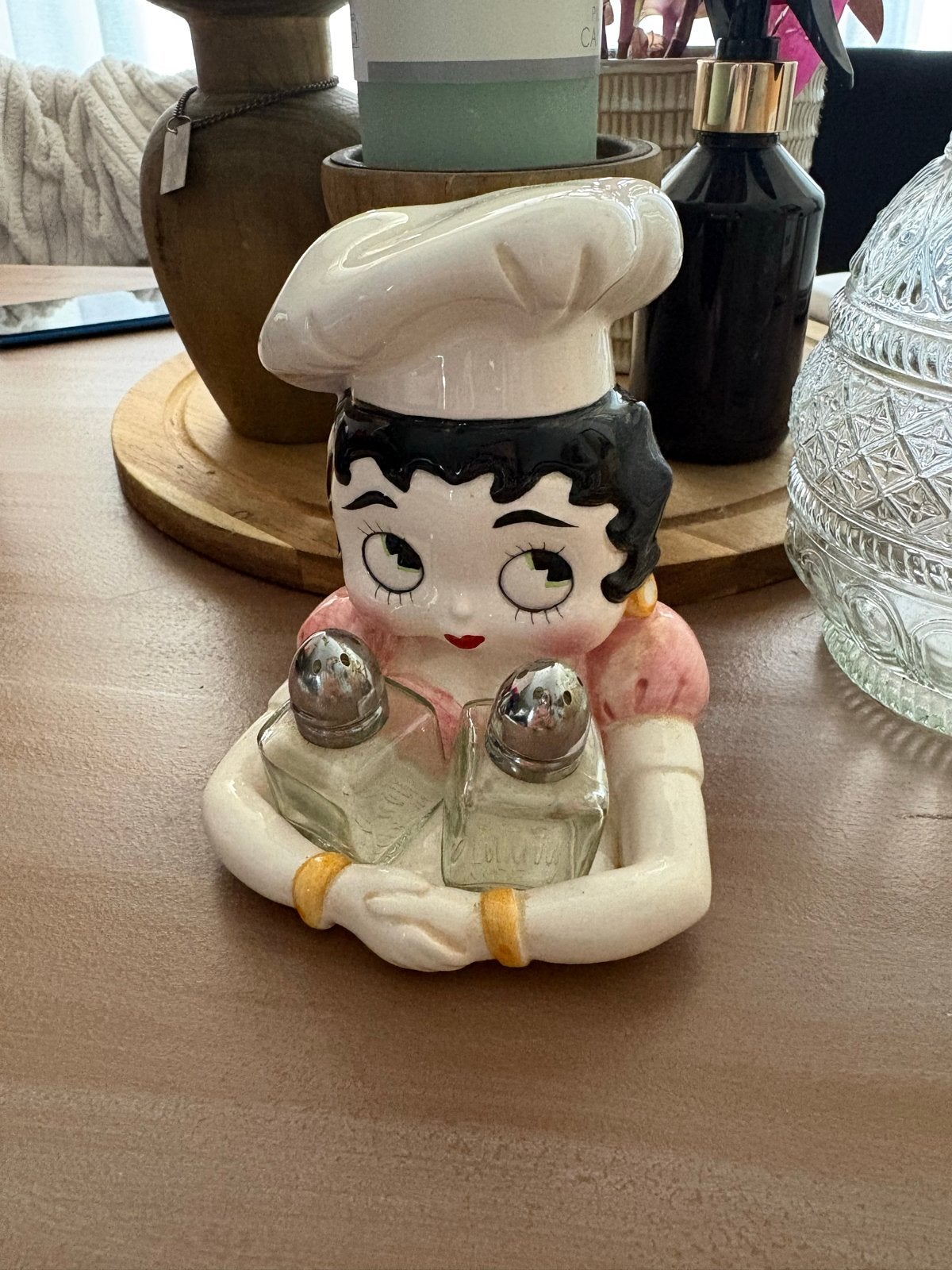 Betty Boop Keramische Chef Zout- en Peperhouder, Ophalen of Verzenden