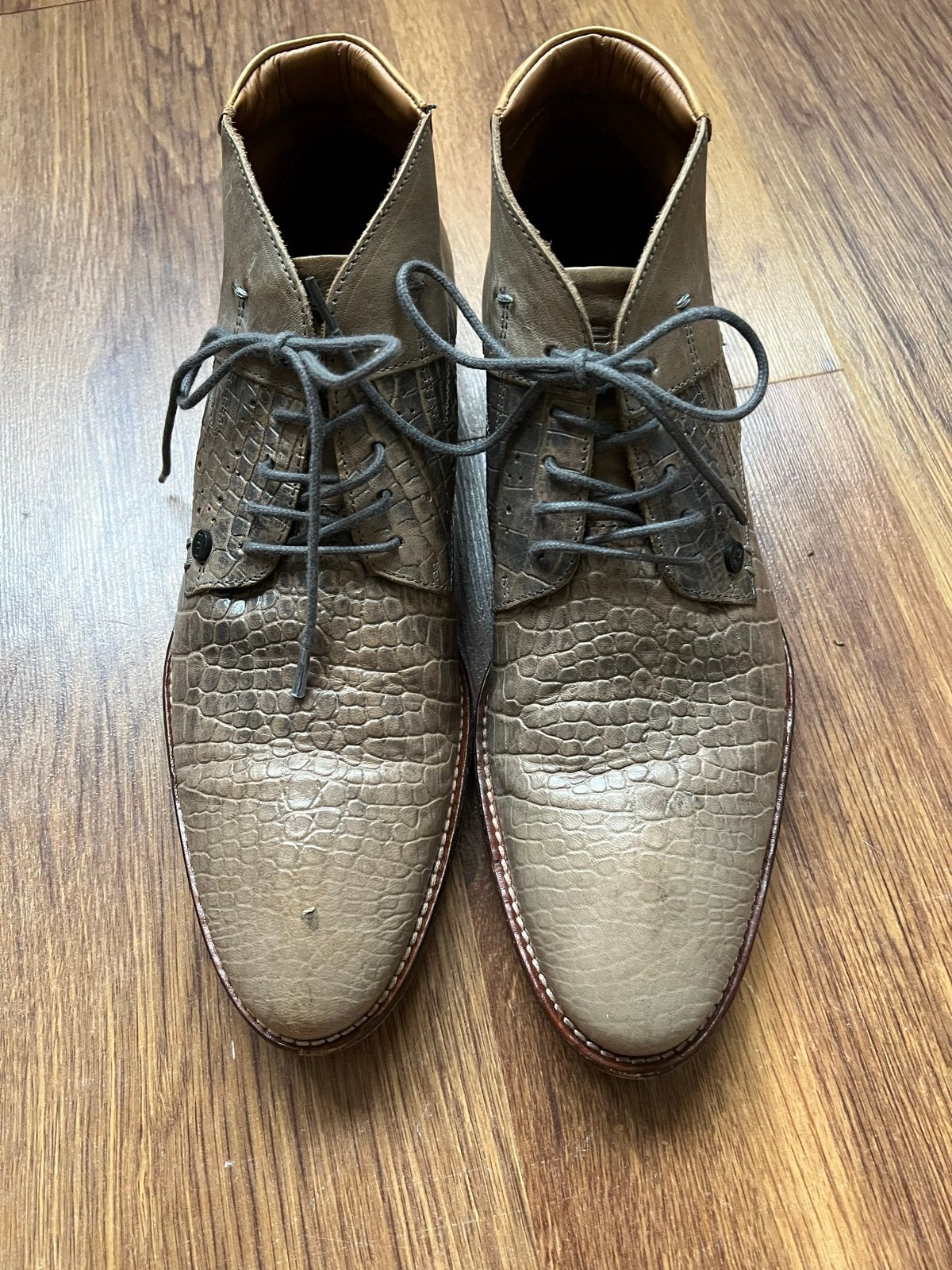 Rehab heren boots met krokodillenprint - Maat 43, Ophalen of Verzenden, Gedragen, Overige kleuren, Boots
