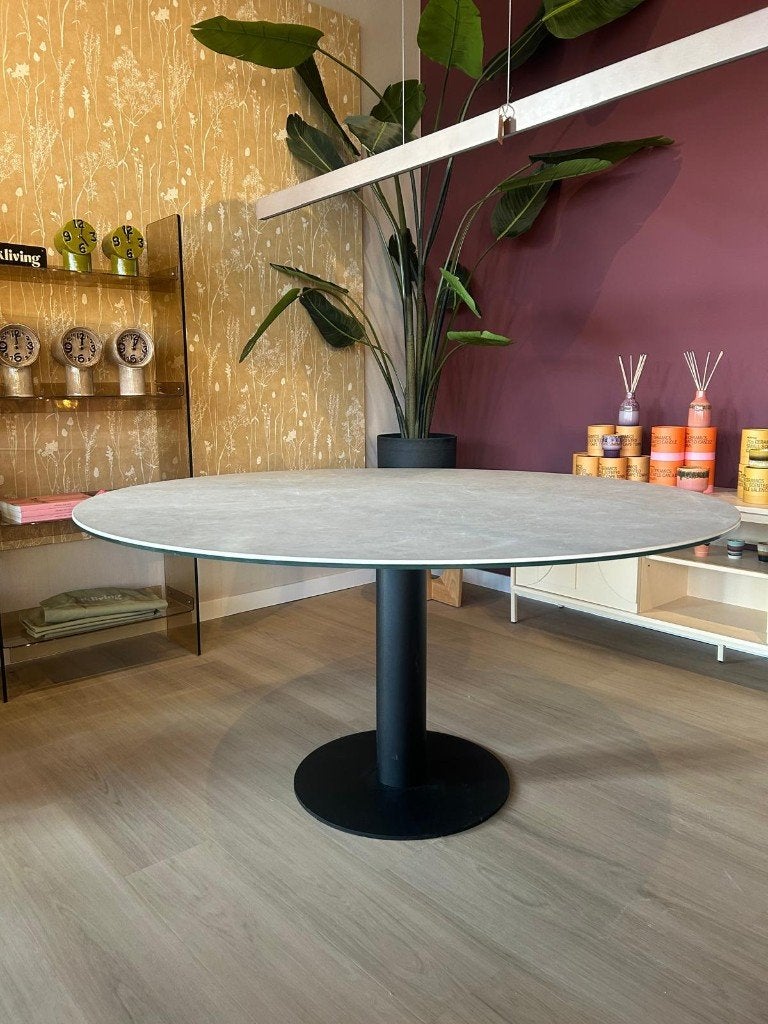 Dyyk - 150 cm eetkamertafel Giro - Keramiek blad, Huis en Inrichting, Tafels | Eettafels, Ophalen, Overige materialen, Rond, Nieuw