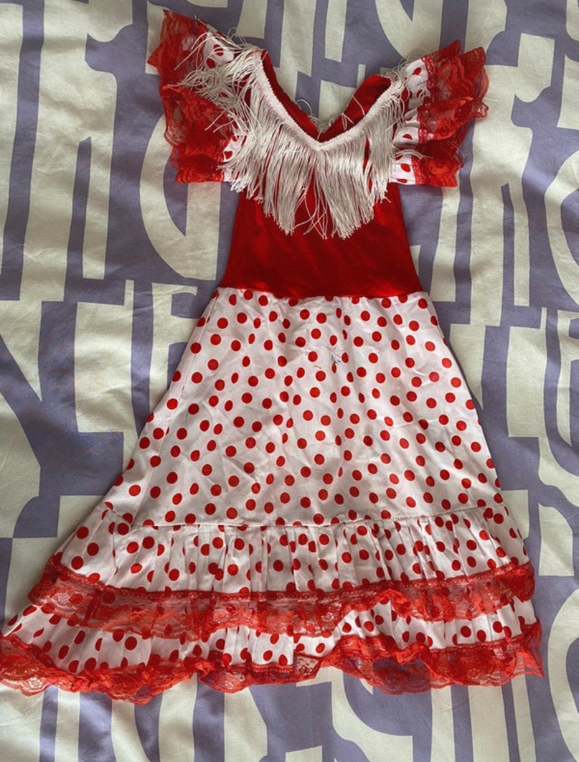 Spaanse verkleed jurk uit Tenerife, Kinderen en Baby's, Ophalen of Verzenden, Gebruikt
