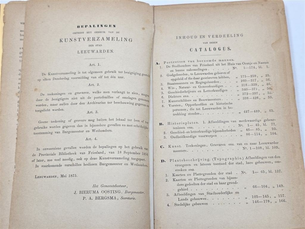 Kunstverzameling Leeuwarden — Stad 1875, Ophalen of Verzenden, Gelezen