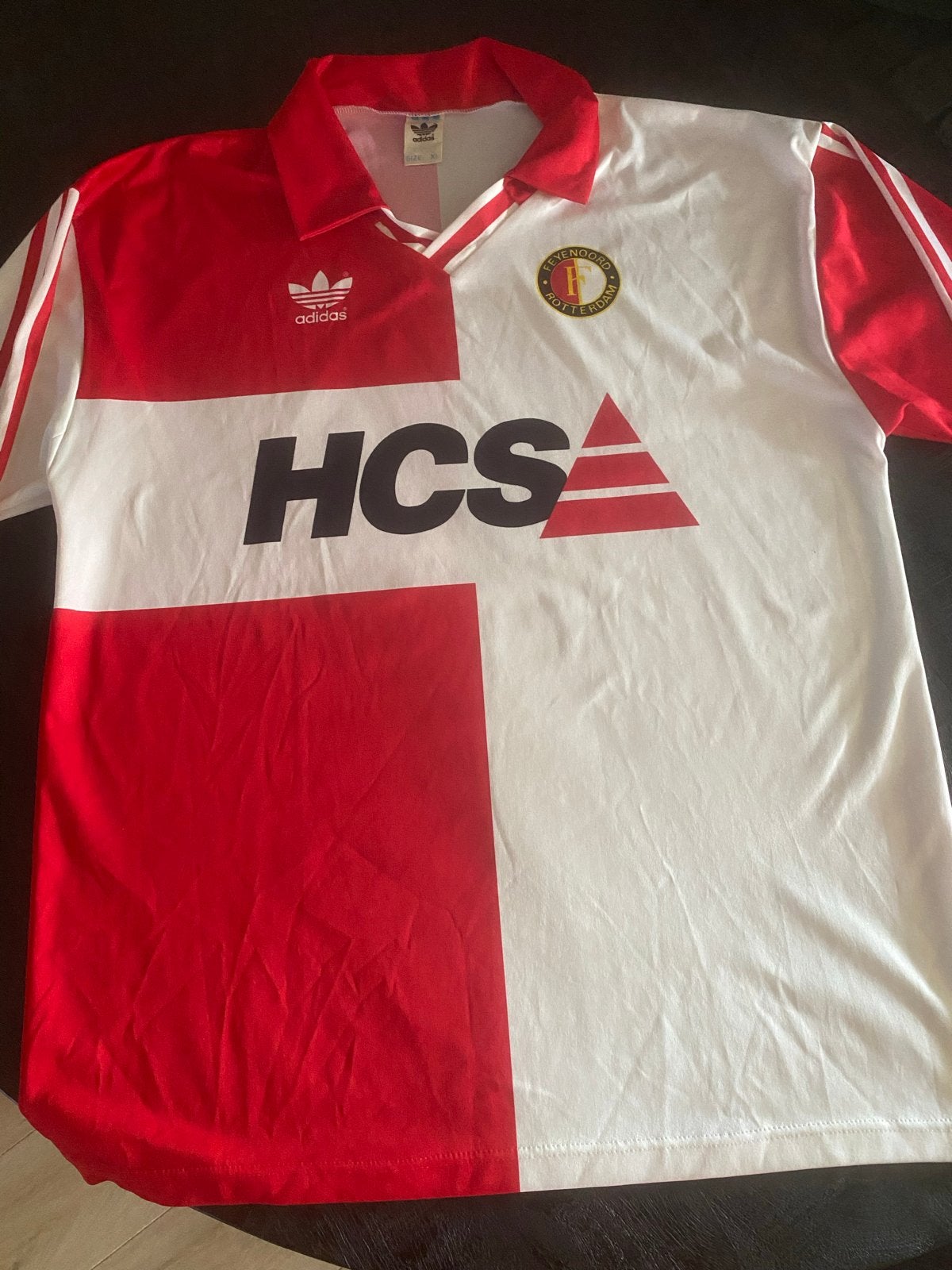 Zeldzaam Vintage Feyenoord Thuisshirt 1990/1991 Adidas XL, Sport en Fitness, Voetbal, Maat XL, Ophalen of Verzenden, Gebruikt
