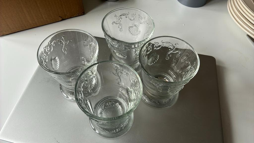La Rochere sapglaasjes (4x), Ophalen of Verzenden, Glas, Overige stijlen, Bord(en)
